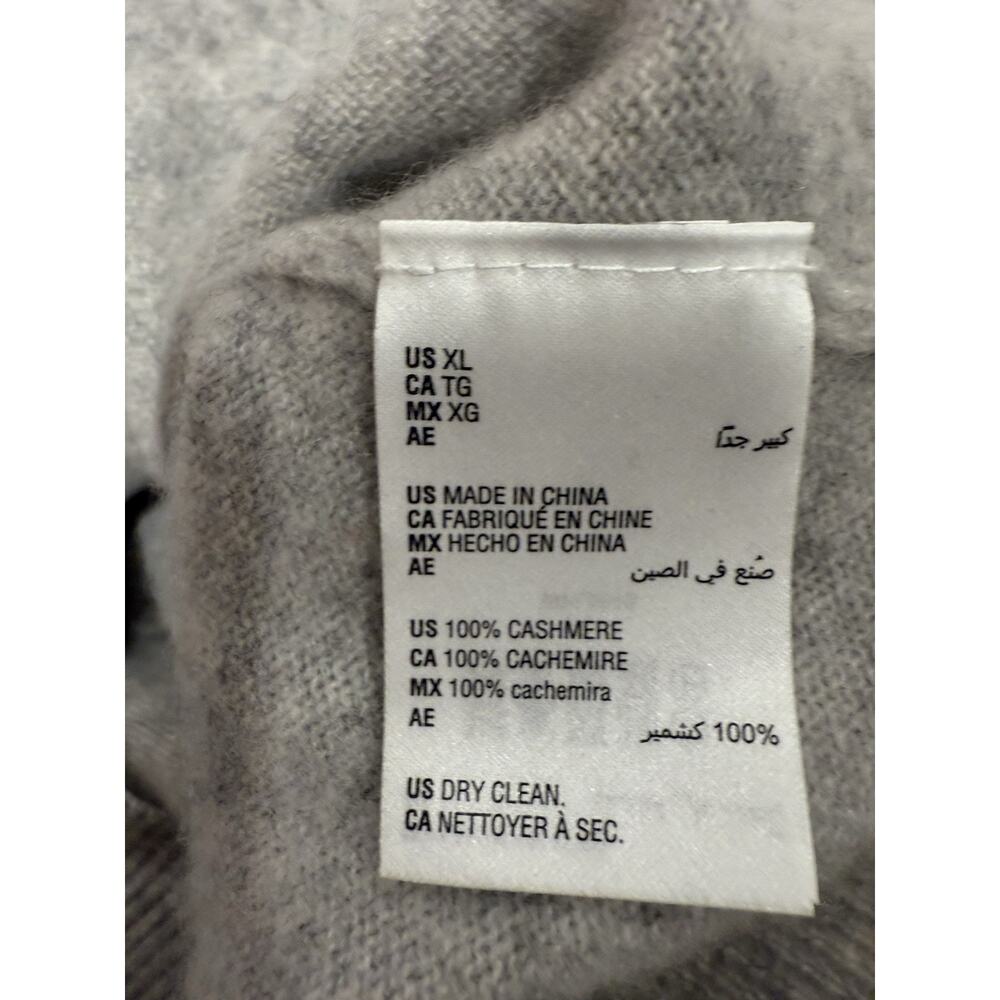 Charter Club Women’s Cashmere Luxury Gray Crew Neck Sweater XL Classic Minimal - Picture 7 of 8